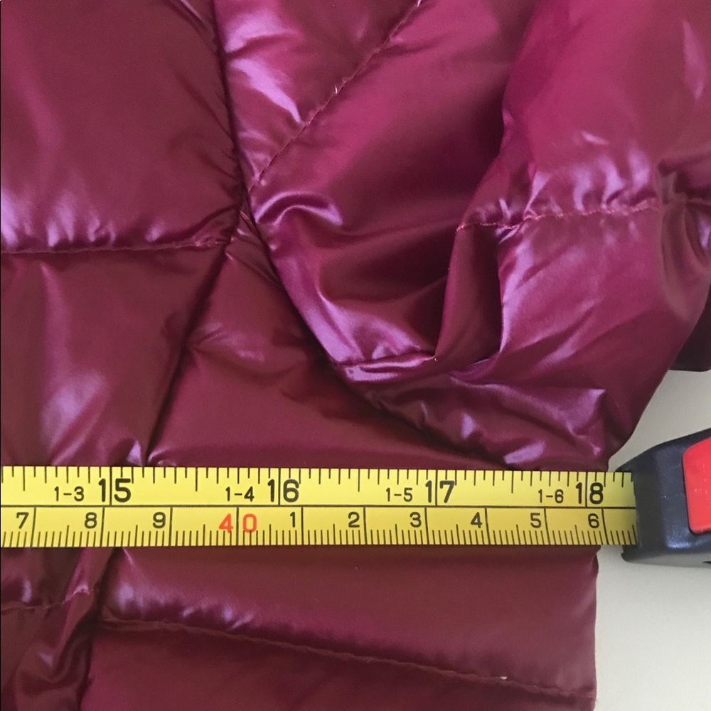 Burgundy feather puffer NWT - Picture 8 of 8